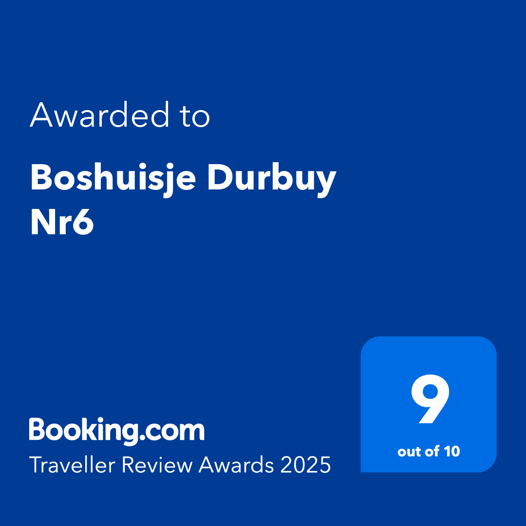 Een booking.com award voor Boshuisje Durbuy waarbij een score van 9 uit 10 werd behaald in 2025
